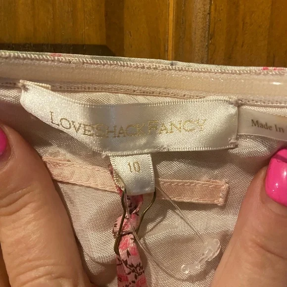 NWT! LoveShackFancy Pink Floral Dress - Picture 4 of 7